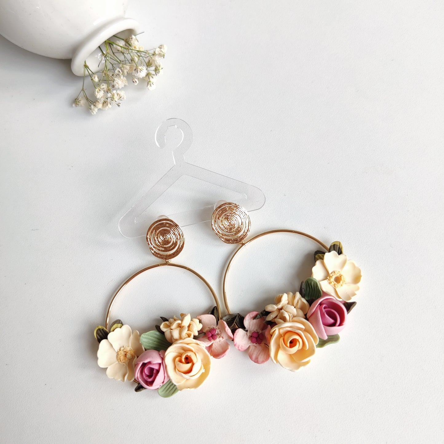 Boucle d'oreilles florale