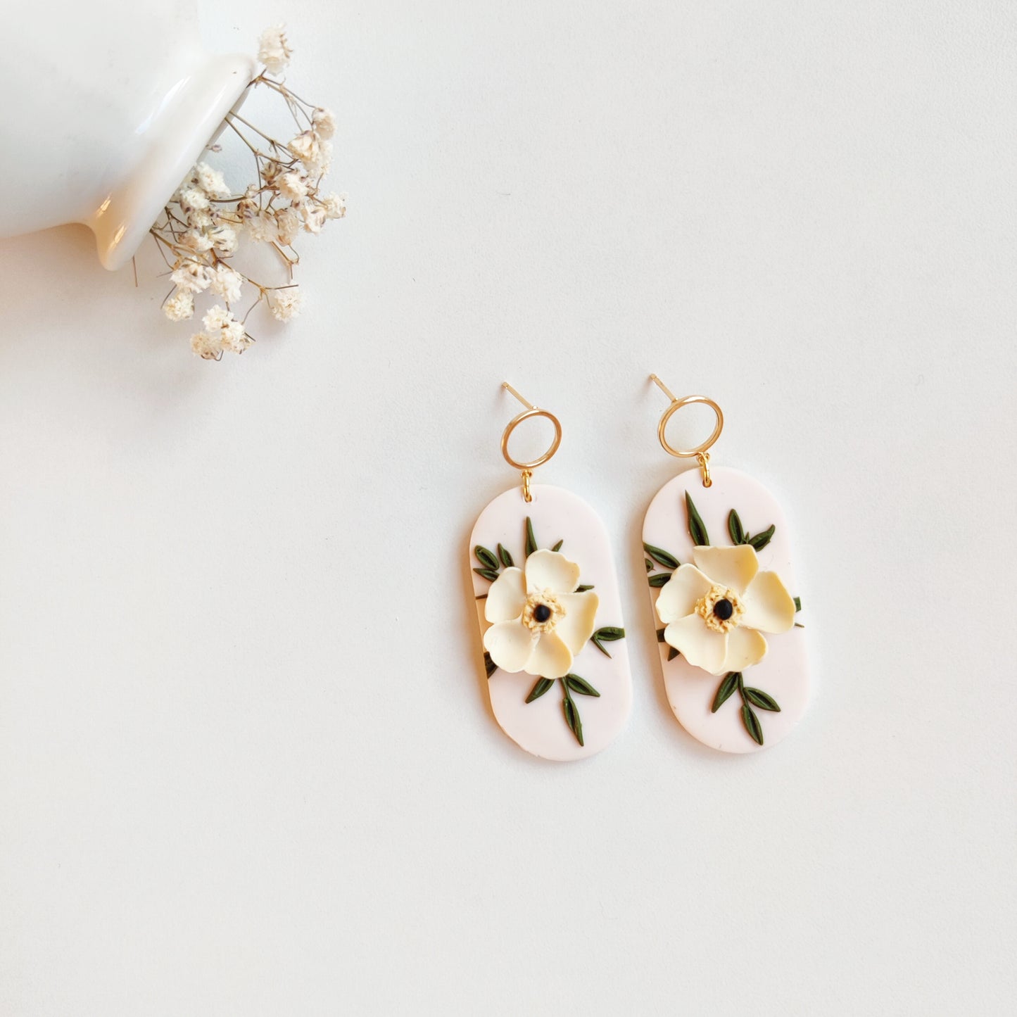 Boucle d’orreille florale