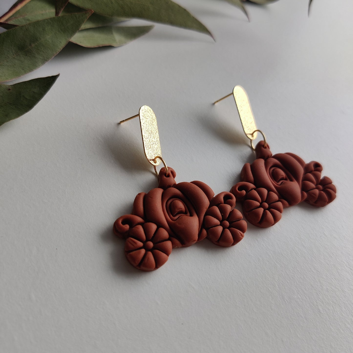 Autumn Collection | Autumn Earrings | Handmade Pumpkin polymer clay earrings | Fall foliage earrings | Fall colors earrings