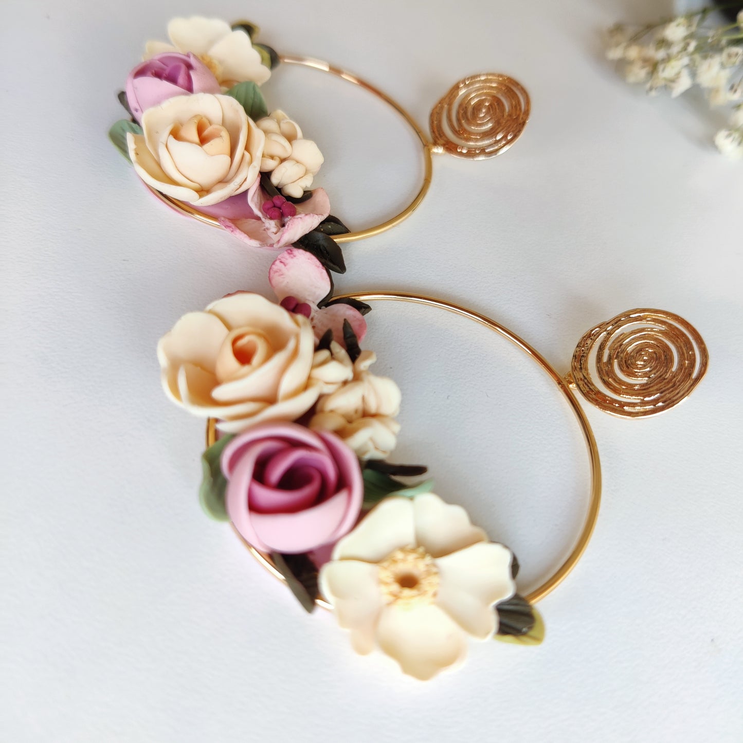 Boucle d'oreilles florale