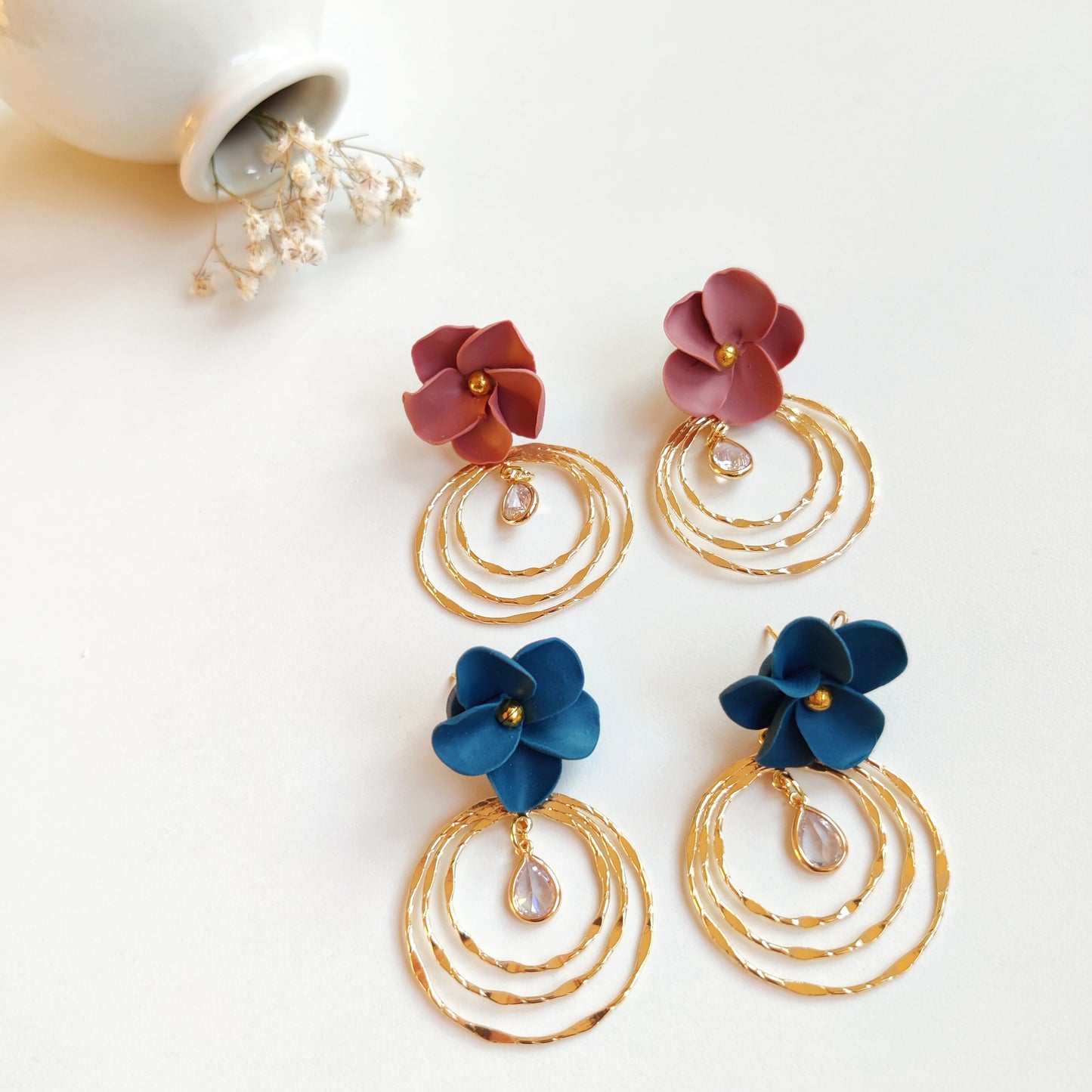 Boucles d’oreilles florales pour la fête des mères