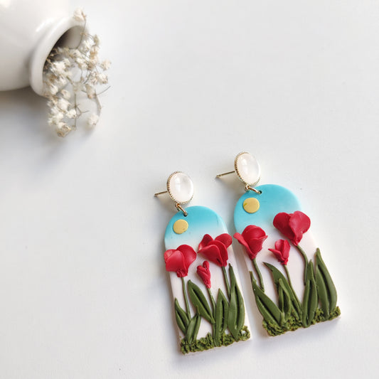 Boucles d’oreilles florales pour la fête des mères