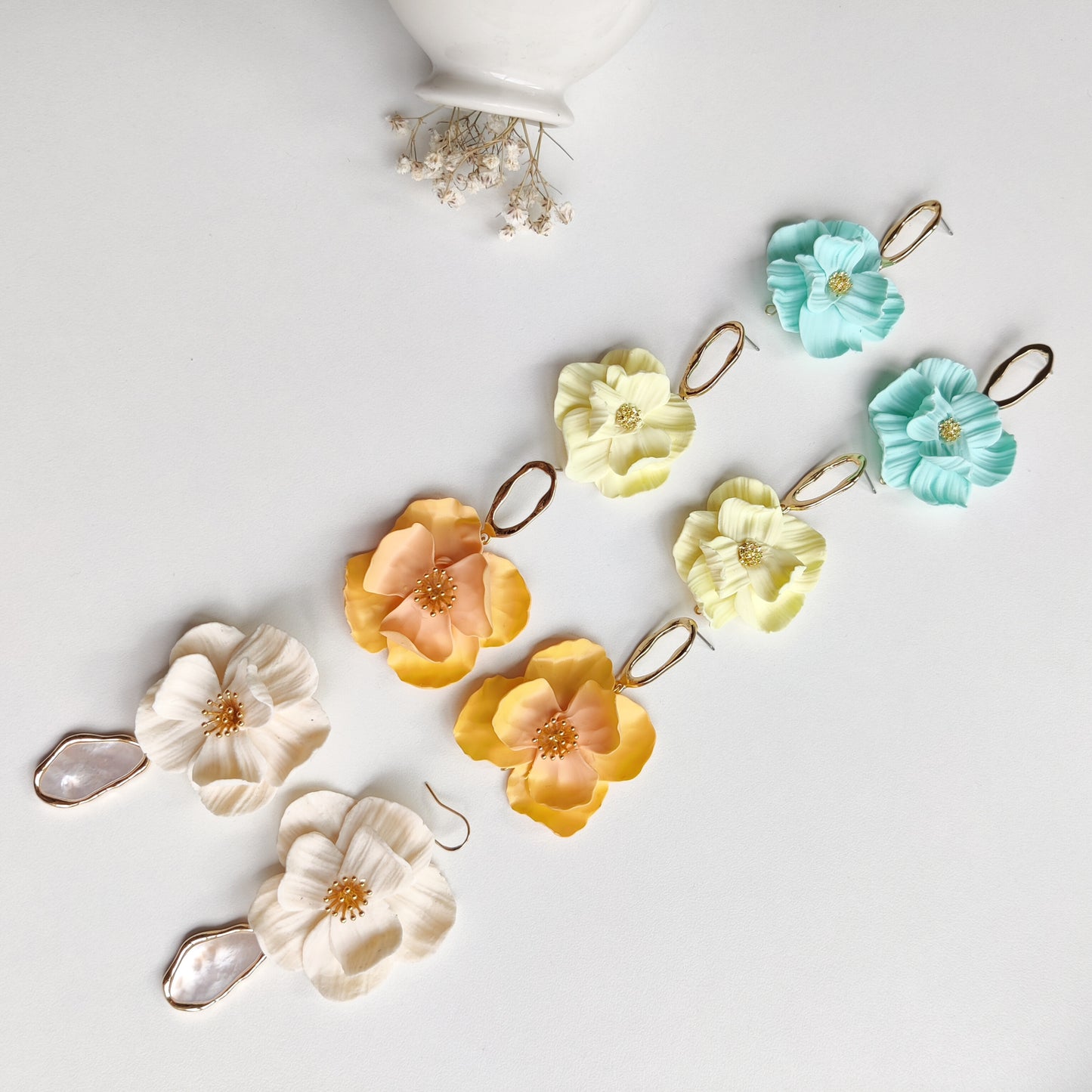 Boucles d’oreilles florales