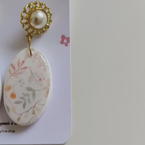 ELARA Elegant vintage earring | Polymer clay earrings | Artisanal | Handmade | Jewelry | Handmade | Polymer Clay | Earrings