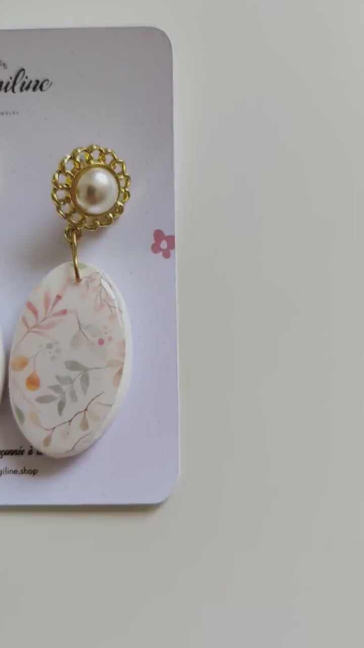 ELARA Elegant vintage earring | Polymer clay earrings | Artisanal | Handmade | Jewelry | Handmade | Polymer Clay | Earrings