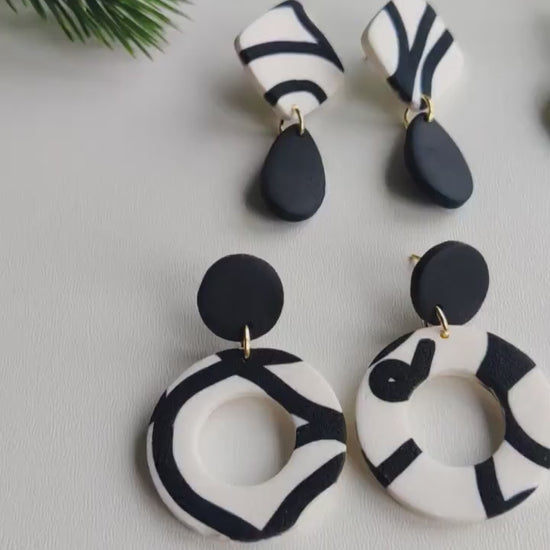 Minimalist Earrings | Polymer clay earrings | Artisanal | Handmade | Jewellery | Minimalist | Christmas | Polymer Clay | Dangle Earrings| UK
