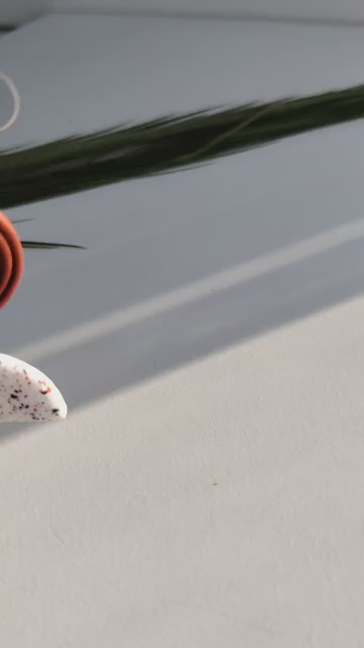 IVY | Terracotta Earrings | Terracotta Boho Earrings | Dangle Polymer Clay Jewelry | autumn color | Jewelry Bijoux | Terracotta Art Deco