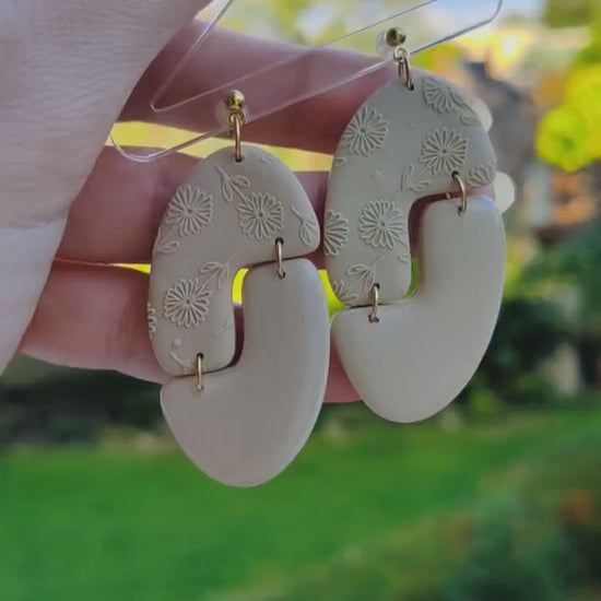 KHLOE | Terracotta Earrings | Hippie Boho Earrings | Dangle Polymer Clay Jewelry | autumn color | Jewelry Bijoux | Terracotta Art Deco