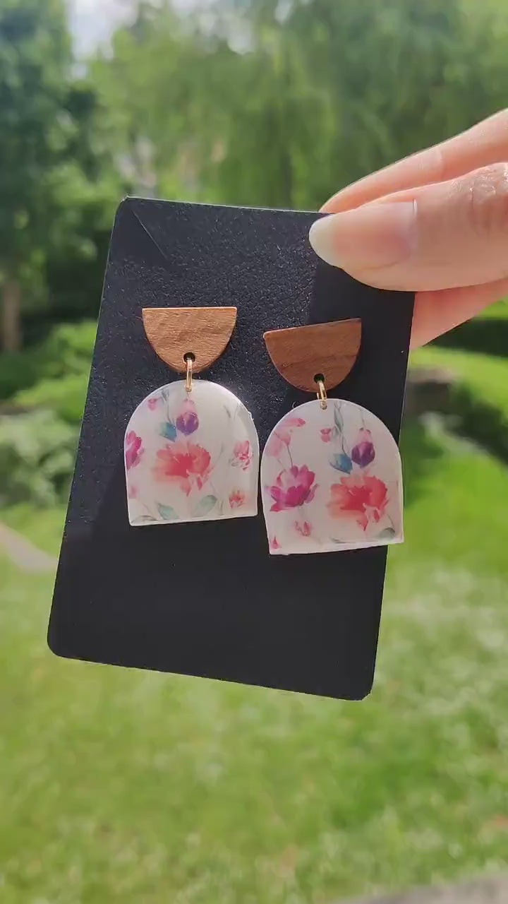 Woody | Vintage Collection | Polymer clay earrings | Artisanal | Handmade | Jewelry | Handmade | Polymer Clay | Earrings
