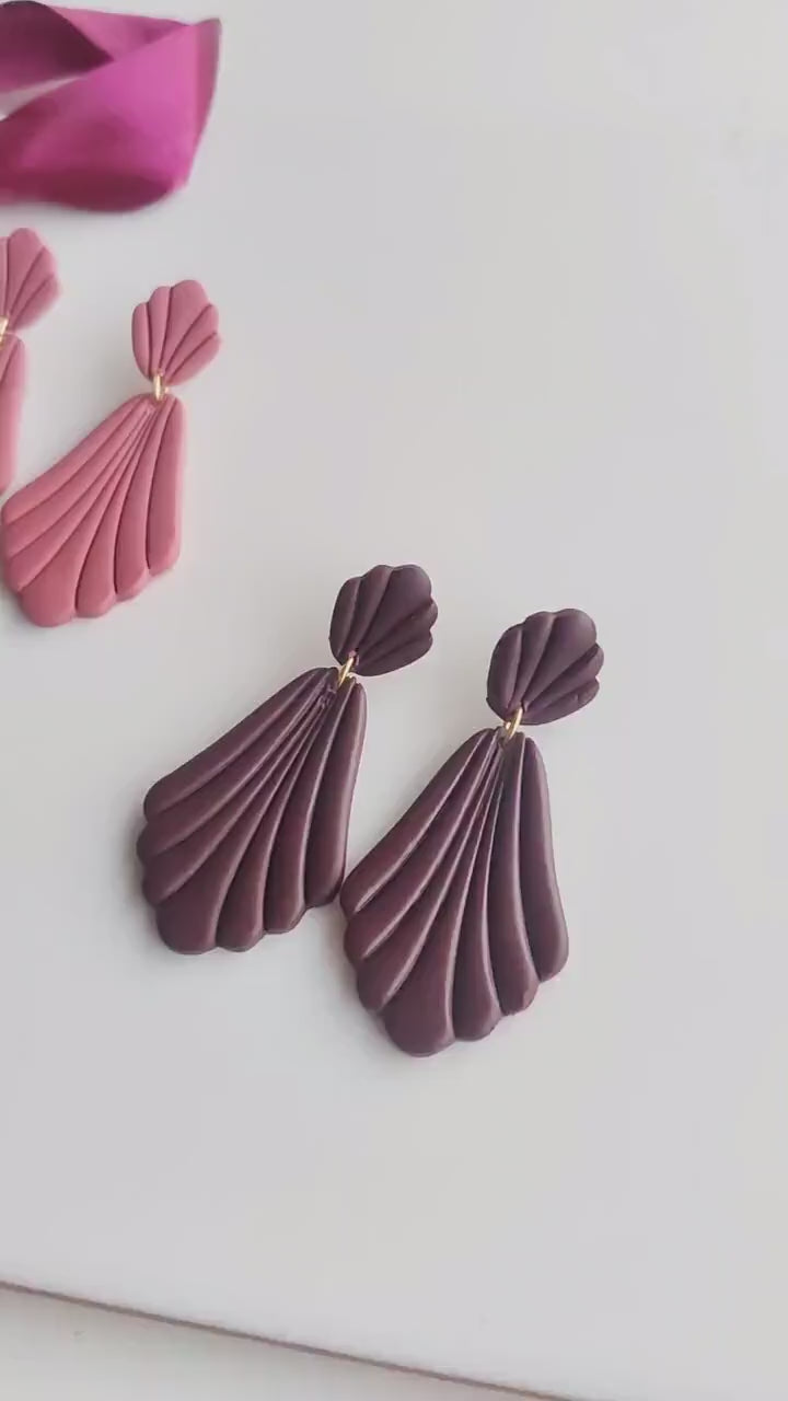 Statement Earrings | Valentine's Day Earrings | Polymer Clay Earrings | Clay Earrings | Floral Earrings | Pink | Handmade Jewellery | Gift