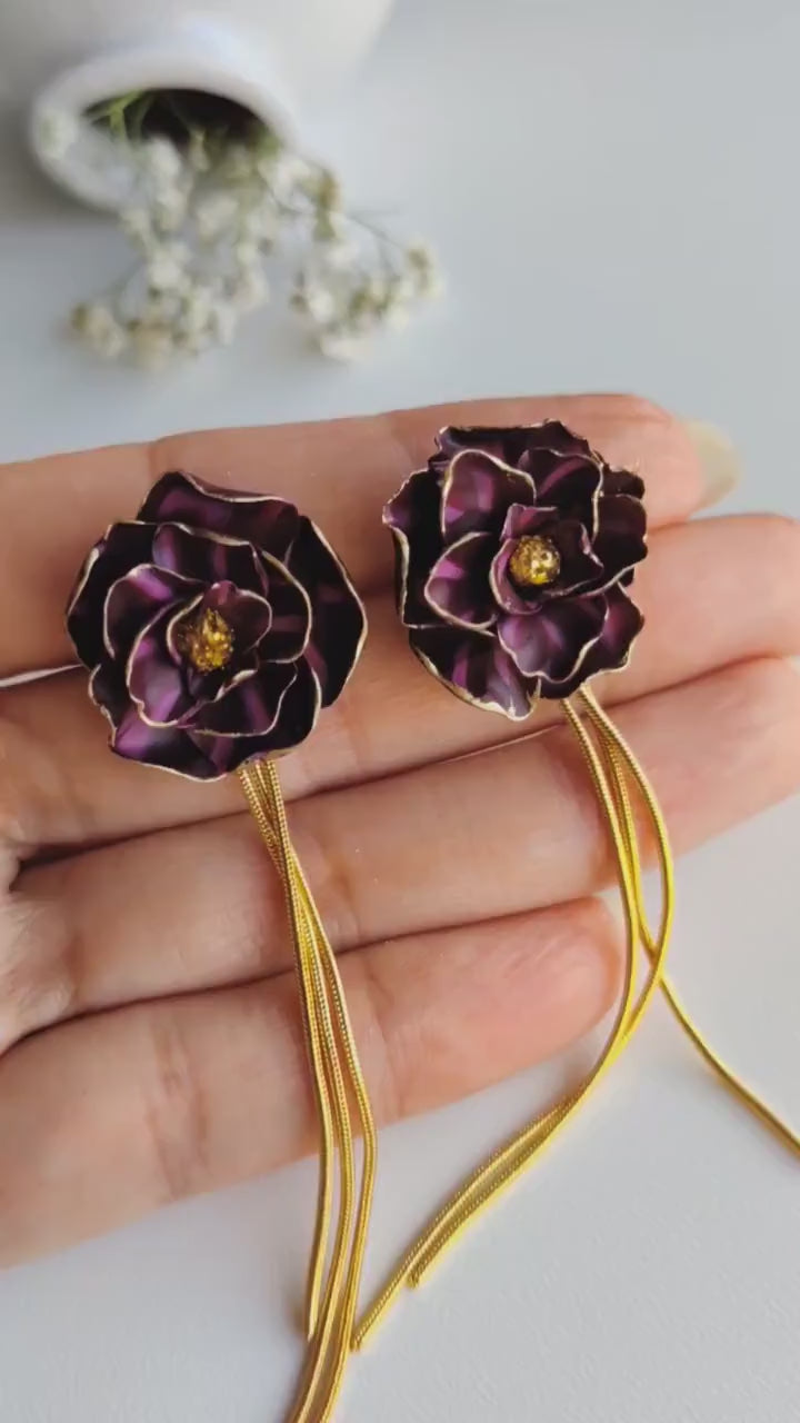 Floral Earrings | Valentine's Day Earrings | Polymer Clay Earrings | Clay Earrings | Floral Earrings | Pink | Handmade Jewellery | Gift