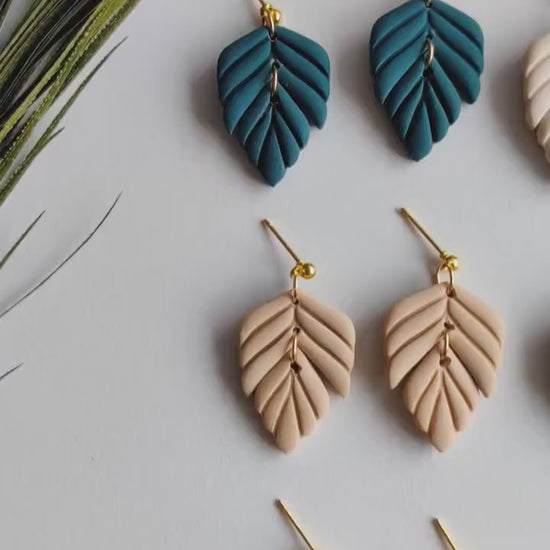 EMMA | Autumn Collection | Autumn Polymer Clay Earrings | Boho Fall Jewellery | Chestnut Earrings | FR earrings | Brass Earrings FR