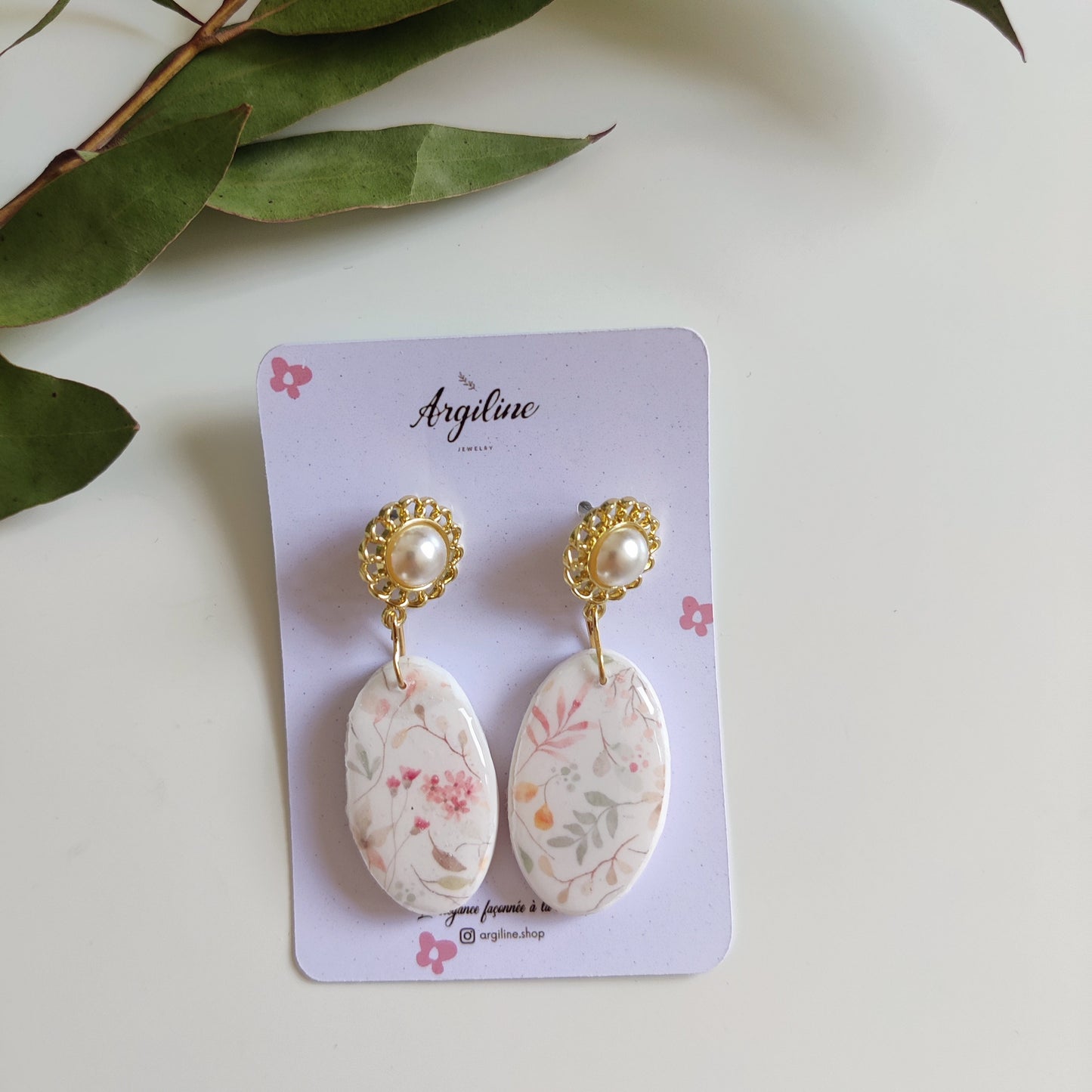 ELARA Elegant vintage earring | Polymer clay earrings | Artisanal | Handmade | Jewelry | Handmade | Polymer Clay | Earrings