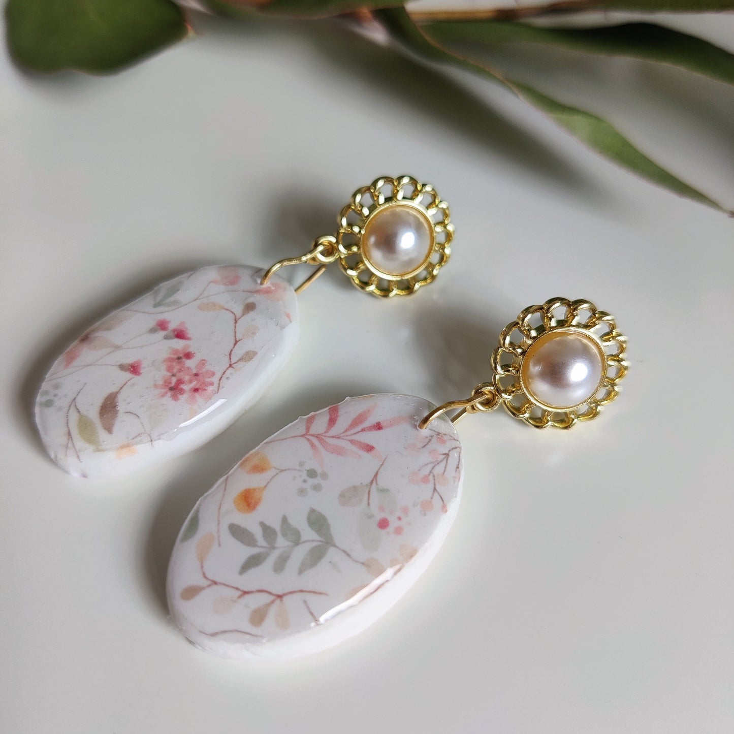 ELARA Elegant vintage earring | Polymer clay earrings | Artisanal | Handmade | Jewelry | Handmade | Polymer Clay | Earrings