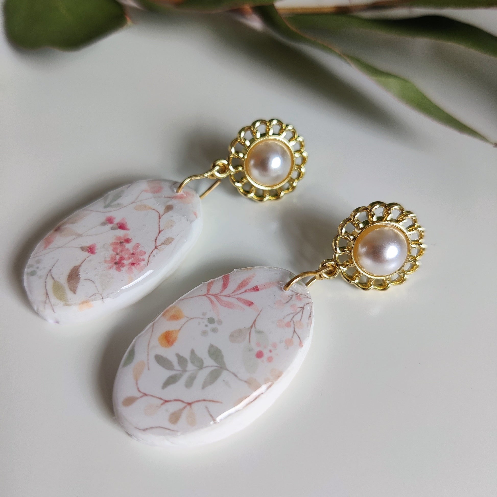 ELARA Elegant vintage earring | Polymer clay earrings | Artisanal | Handmade | Jewelry | Handmade | Polymer Clay | Earrings