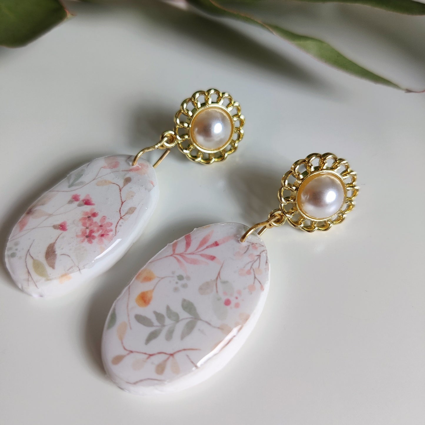 ELARA Elegant vintage earring | Polymer clay earrings | Artisanal | Handmade | Jewelry | Handmade | Polymer Clay | Earrings