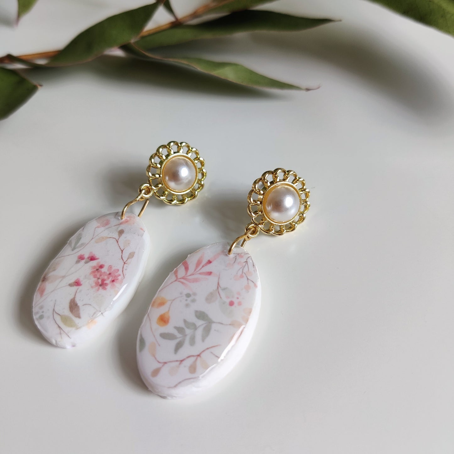 ELARA Elegant vintage earring | Polymer clay earrings | Artisanal | Handmade | Jewelry | Handmade | Polymer Clay | Earrings