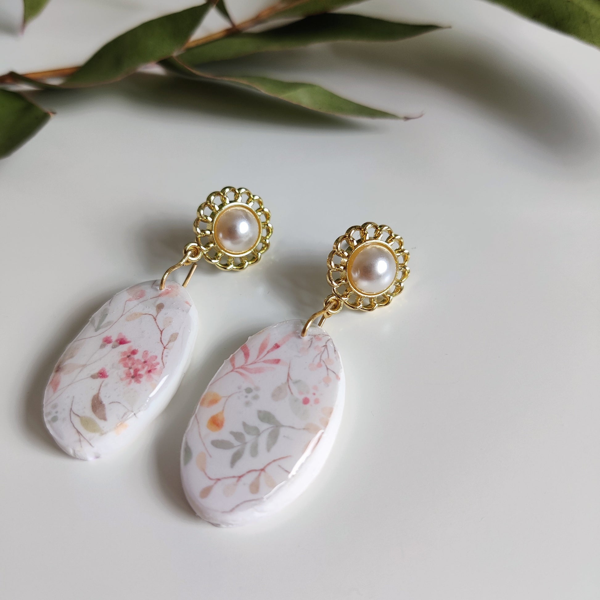 ELARA Elegant vintage earring | Polymer clay earrings | Artisanal | Handmade | Jewelry | Handmade | Polymer Clay | Earrings