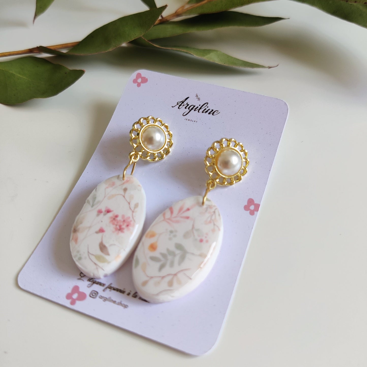 ELARA Elegant vintage earring | Polymer clay earrings | Artisanal | Handmade | Jewelry | Handmade | Polymer Clay | Earrings