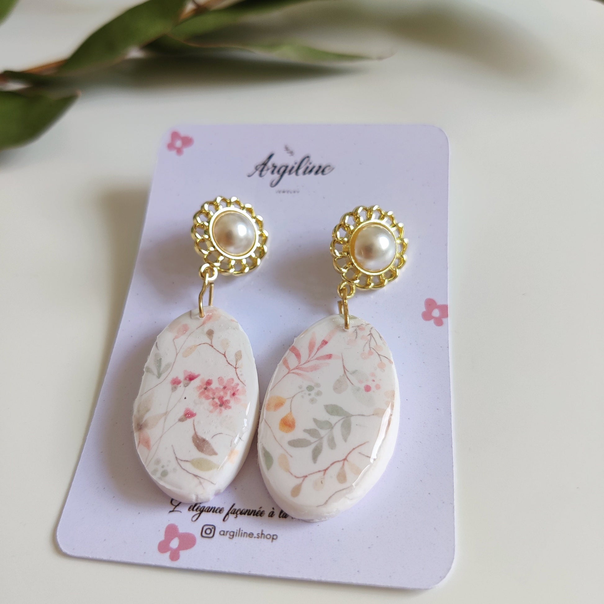 ELARA Elegant vintage earring | Polymer clay earrings | Artisanal | Handmade | Jewelry | Handmade | Polymer Clay | Earrings