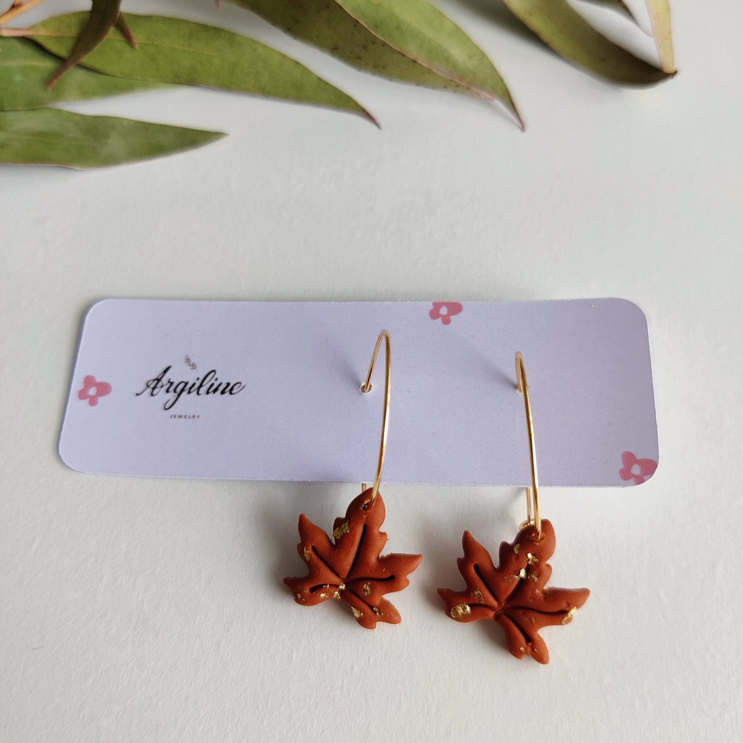 FALL LEAF EARRINGS | Autumn Earrings | Maple Leaf Earrings | Fall foliage earrings | Fall colors earrings | Woodland earrings | Fall hoops