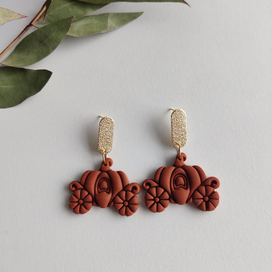 Autumn Collection | Autumn Earrings | Handmade Pumpkin polymer clay earrings | Fall foliage earrings | Fall colors earrings