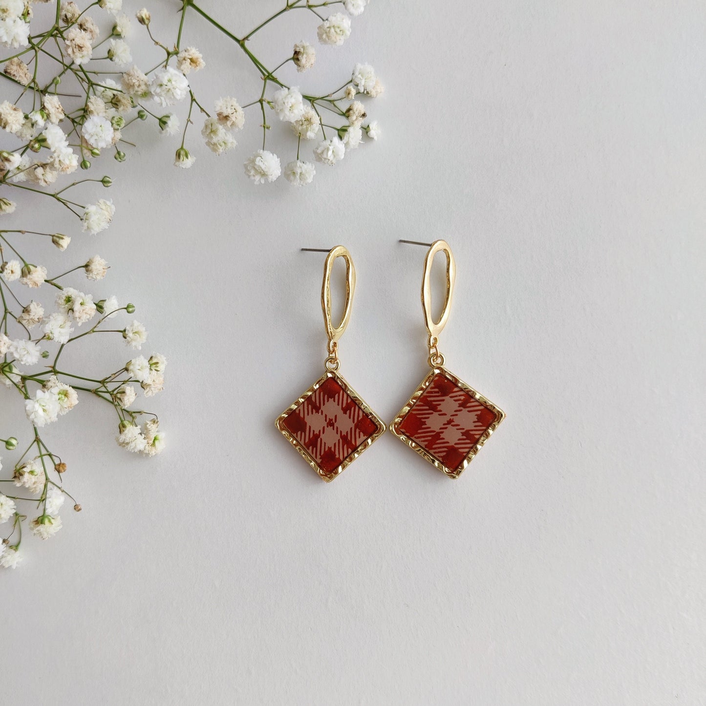 Autumn Polymer clay earrings | Artisanal | Handmade | Jewellery | Minimalist | Autumn | Polymer Clay | Dangle Earrings