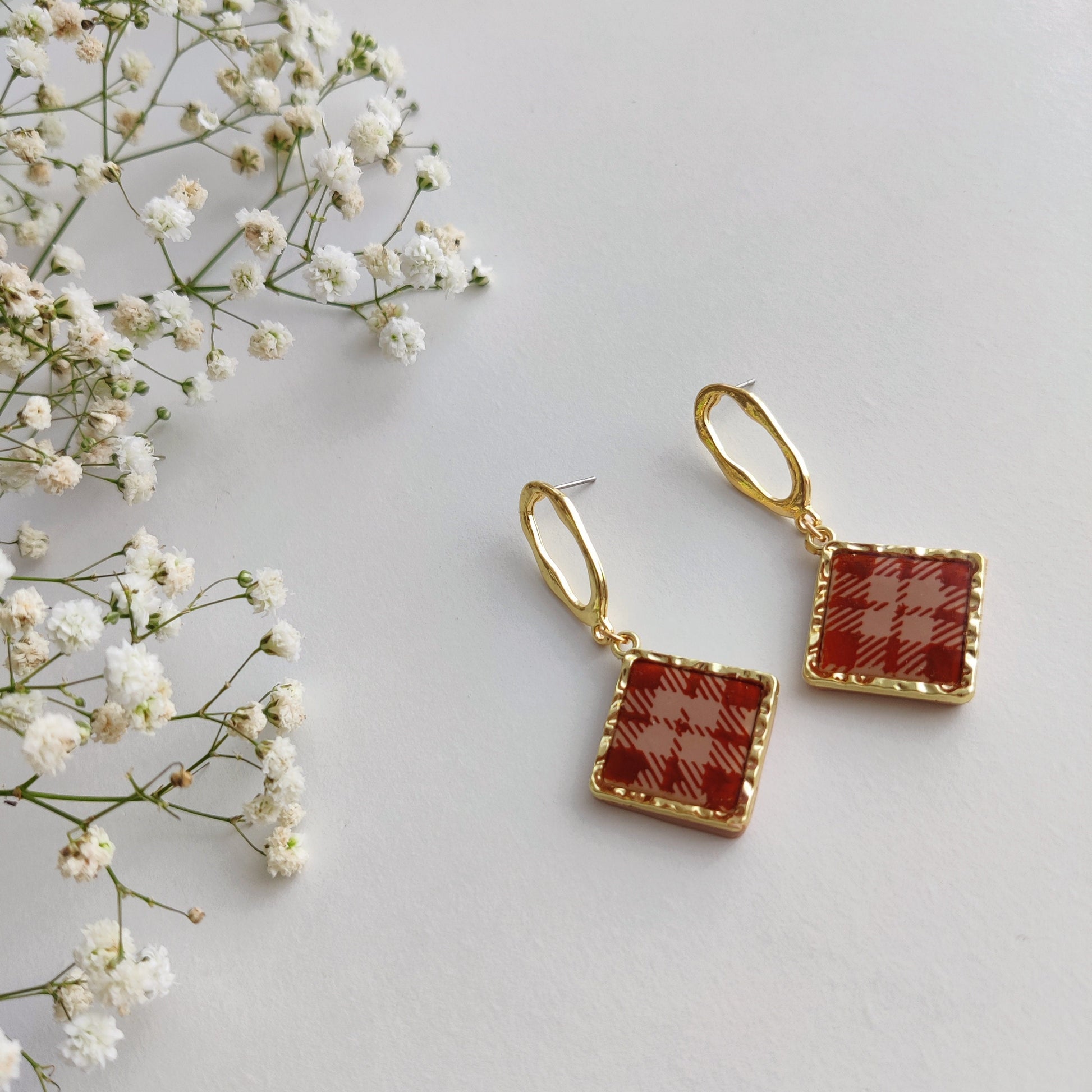 Autumn Polymer clay earrings | Artisanal | Handmade | Jewellery | Minimalist | Autumn | Polymer Clay | Dangle Earrings