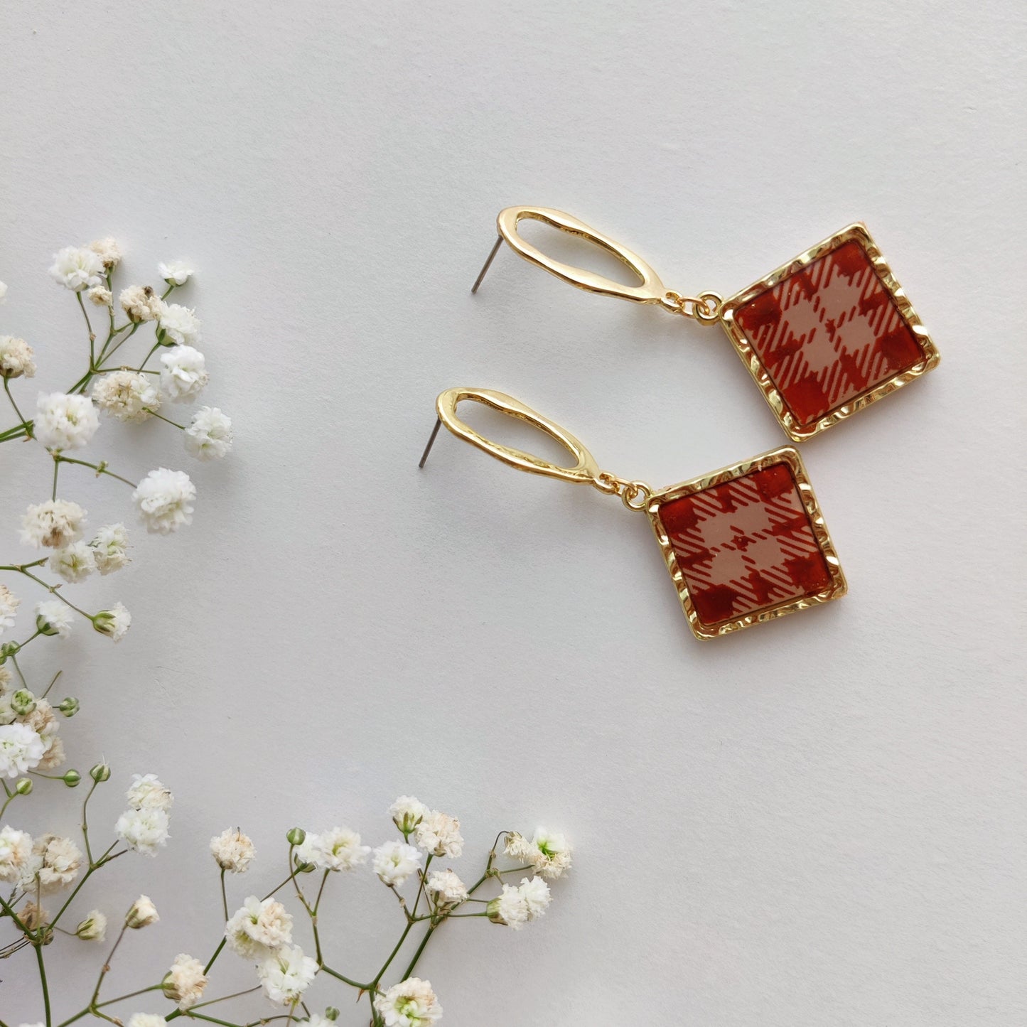 Autumn Polymer clay earrings | Artisanal | Handmade | Jewellery | Minimalist | Autumn | Polymer Clay | Dangle Earrings