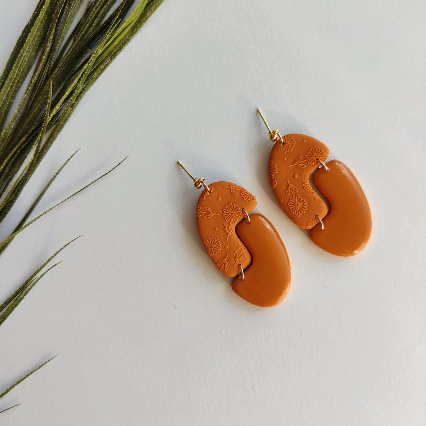 KHLOE | Terracotta Earrings | Hippie Boho Earrings | Dangle Polymer Clay Jewelry | autumn color | Jewelry Bijoux | Terracotta Art Deco