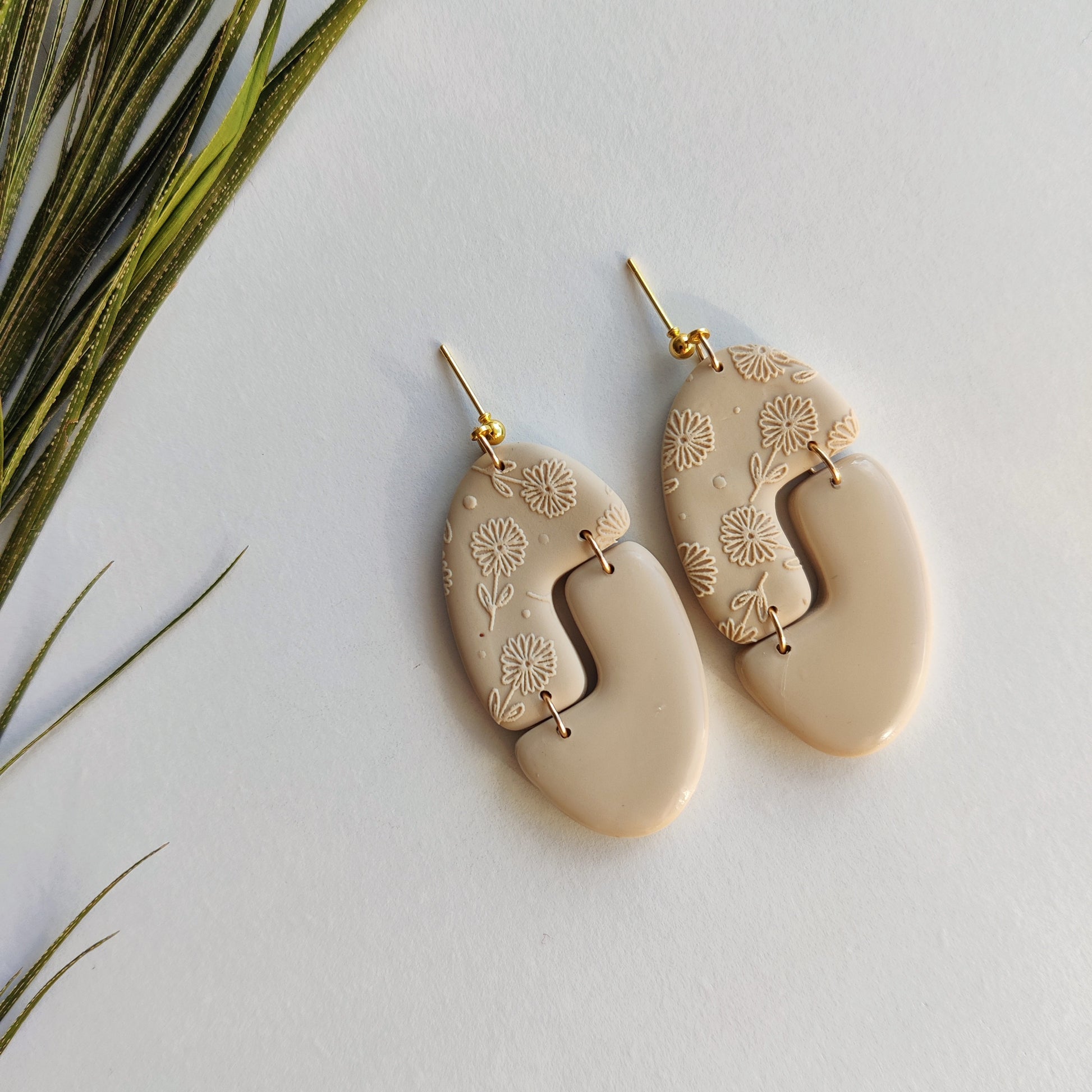 KHLOE | Terracotta Earrings | Hippie Boho Earrings | Dangle Polymer Clay Jewelry | autumn color | Jewelry Bijoux | Terracotta Art Deco