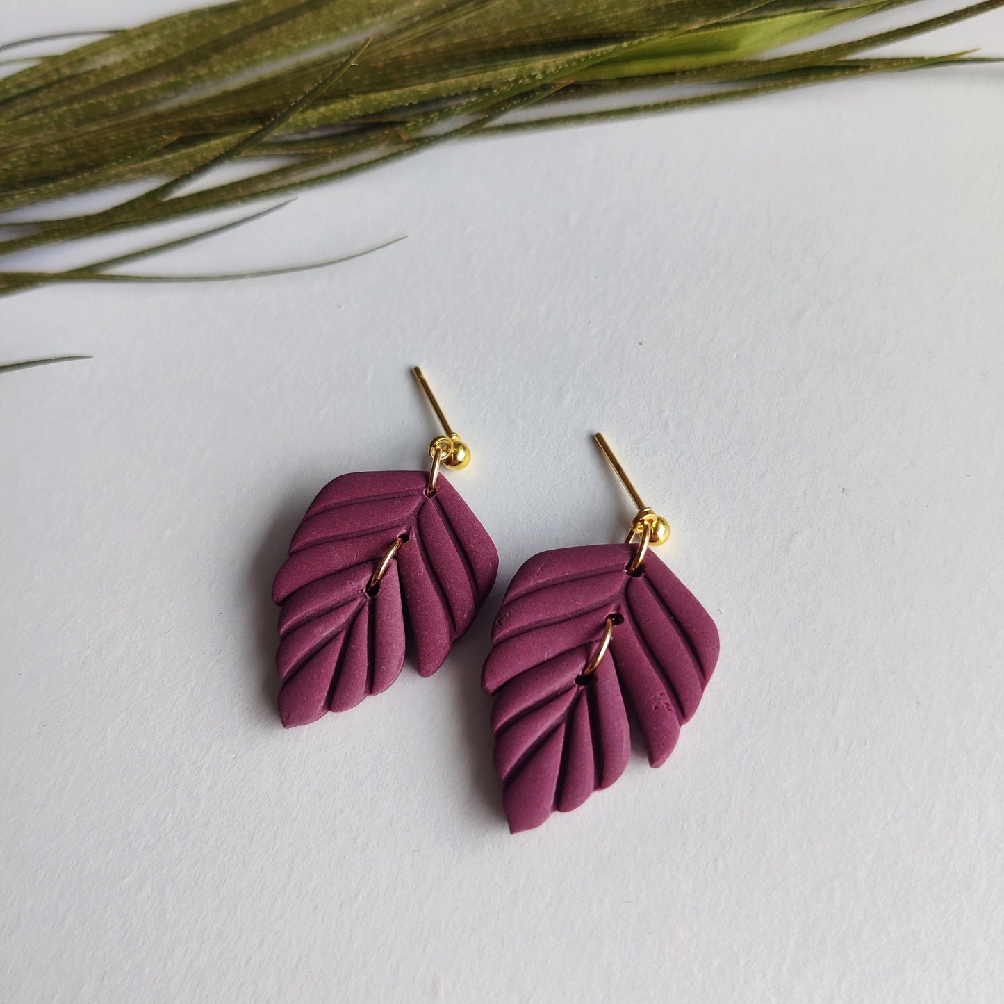 EMMA | Autumn Collection | Autumn Polymer Clay Earrings | Boho Fall Jewellery | Chestnut Earrings | FR earrings | Brass Earrings FR
