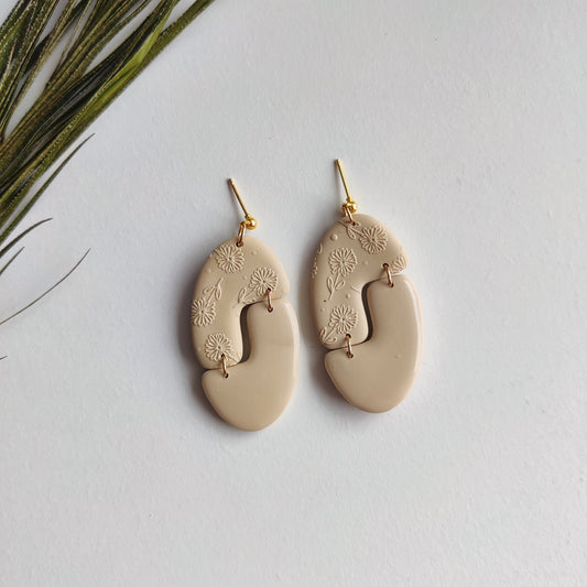 KHLOE | Terracotta Earrings | Hippie Boho Earrings | Dangle Polymer Clay Jewelry | autumn color | Jewelry Bijoux | Terracotta Art Deco