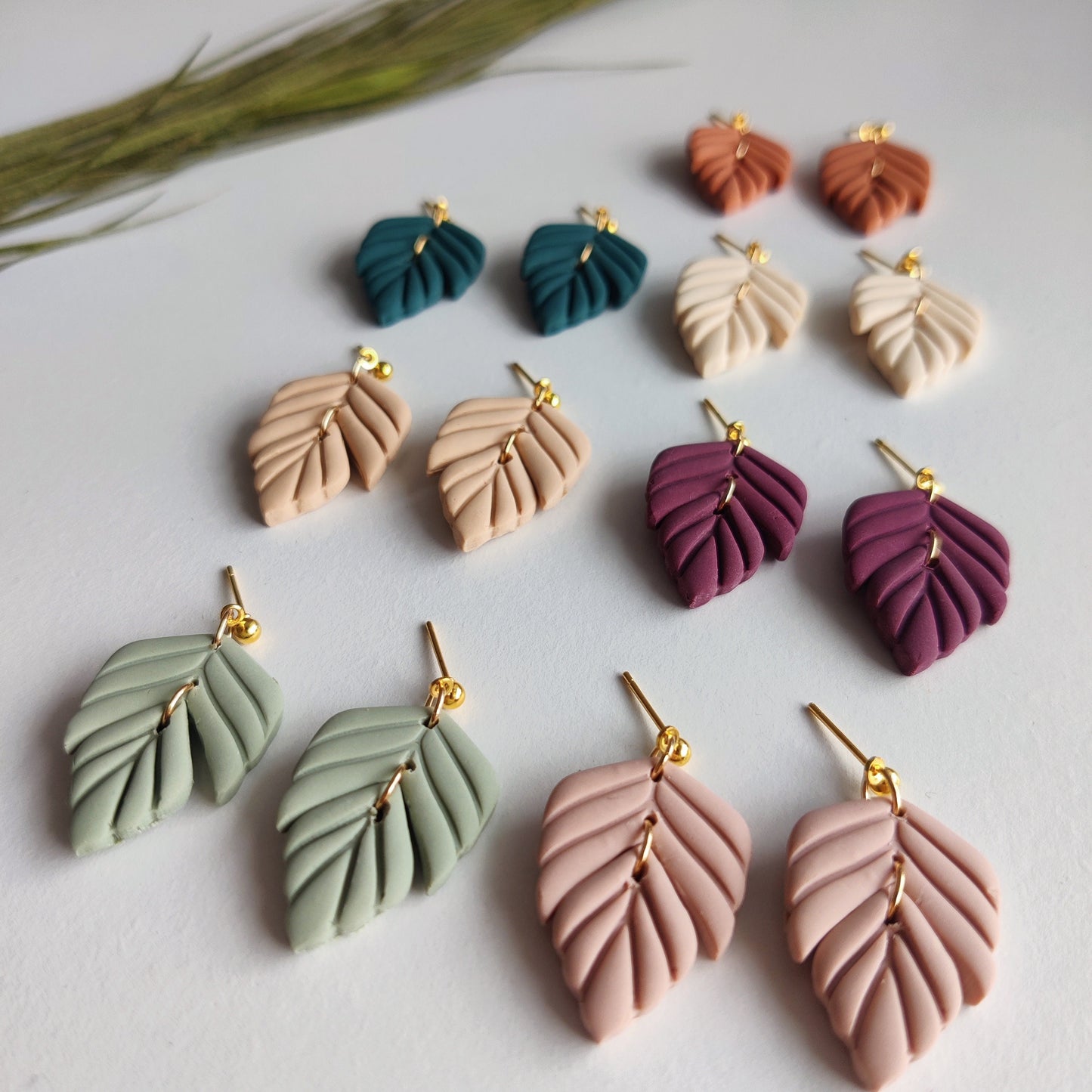 EMMA | Autumn Collection | Autumn Polymer Clay Earrings | Boho Fall Jewellery | Chestnut Earrings | FR earrings | Brass Earrings FR