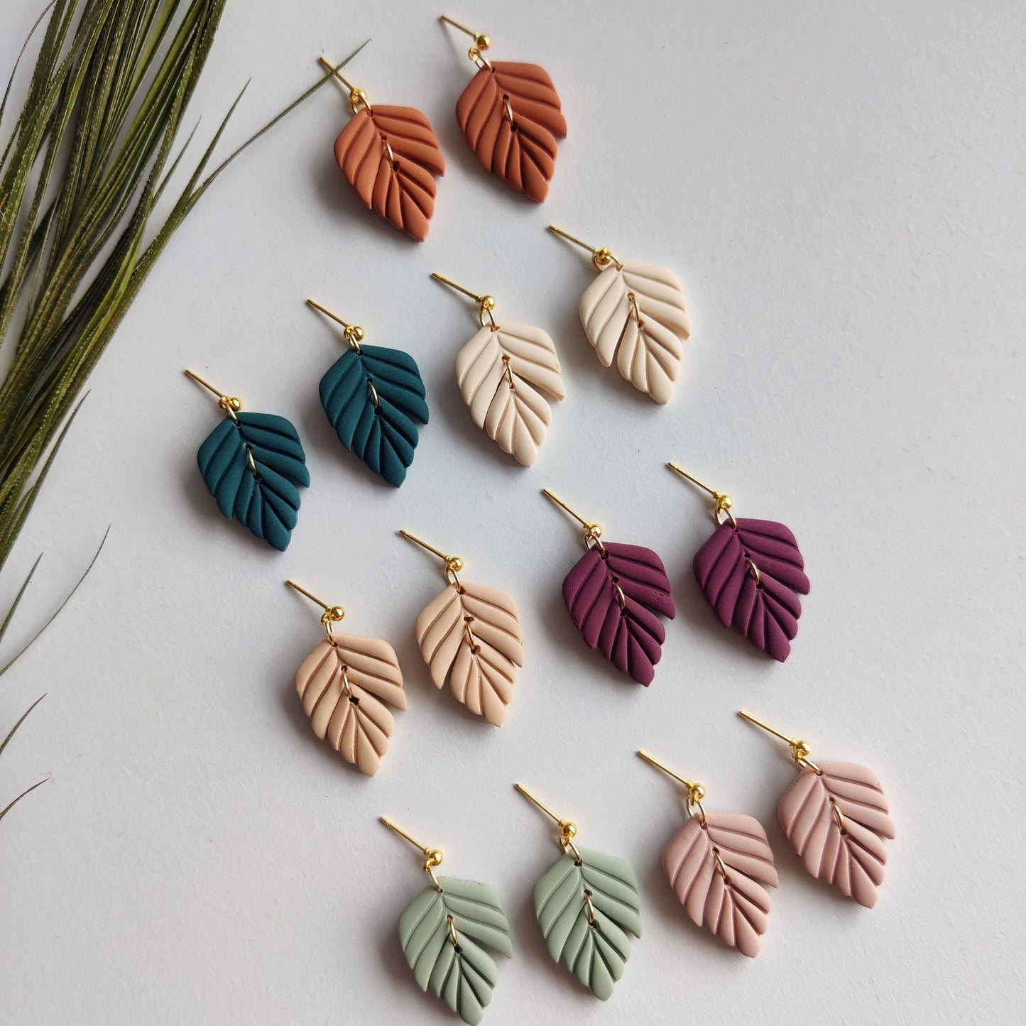 EMMA | Autumn Collection | Autumn Polymer Clay Earrings | Boho Fall Jewellery | Chestnut Earrings | FR earrings | Brass Earrings FR