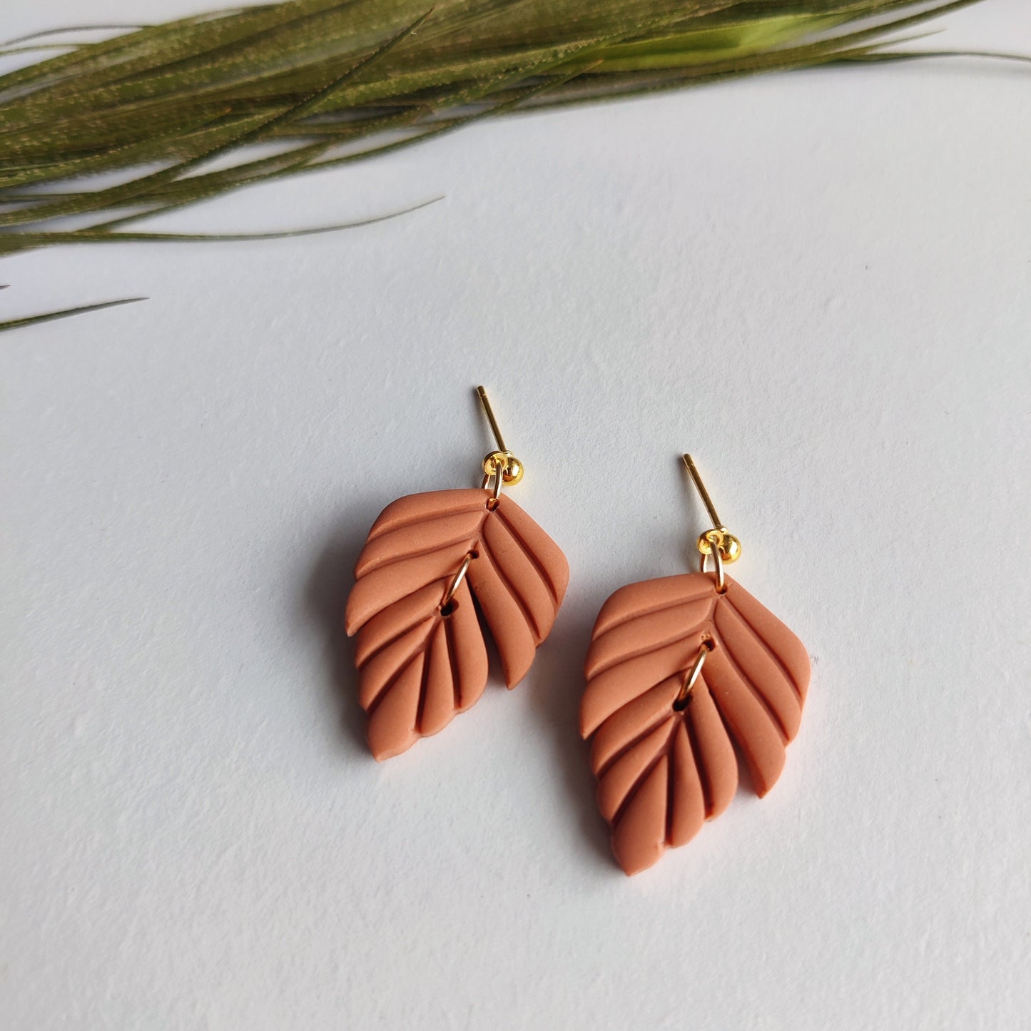 EMMA | Autumn Collection | Autumn Polymer Clay Earrings | Boho Fall Jewellery | Chestnut Earrings | FR earrings | Brass Earrings FR