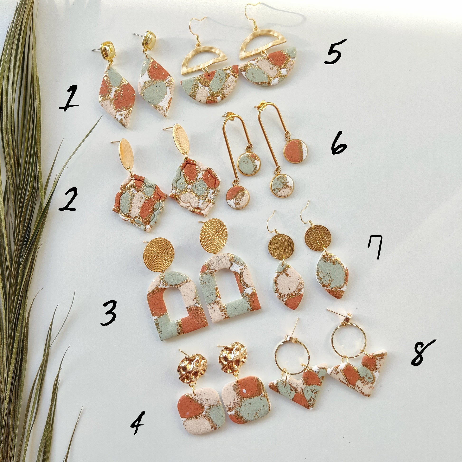 Christmas earrings collection | Polymer clay earrings | Artisanal | Holidays Earrings | Jewellry | Handmade | Polymer Clay | Dangle Earrings