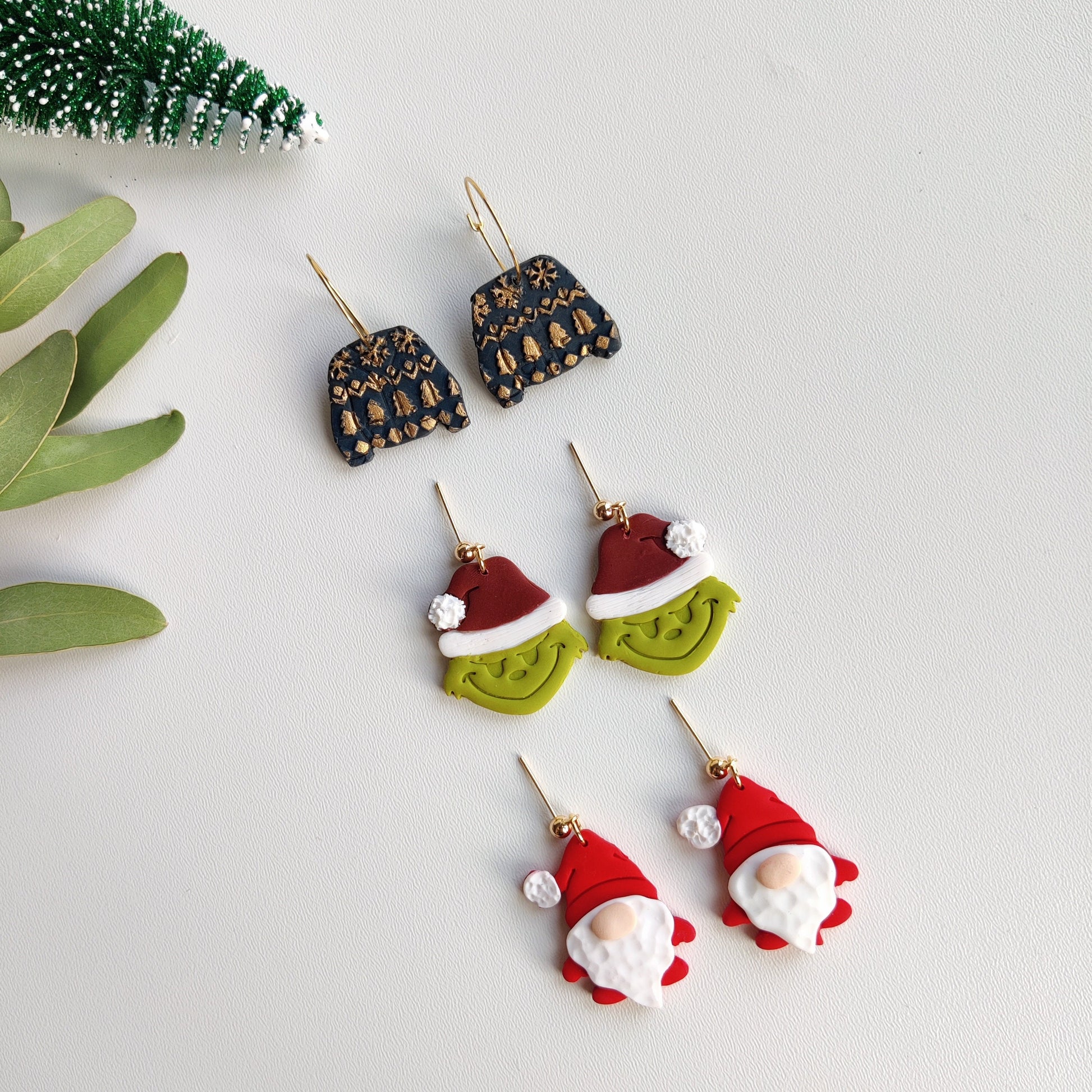 Holiday Gnomes 2023 | Handmade Polymer Clay Earrings | Christmas Earrings | Winter Earrings | Women’s Jewelry | xmas Earrings