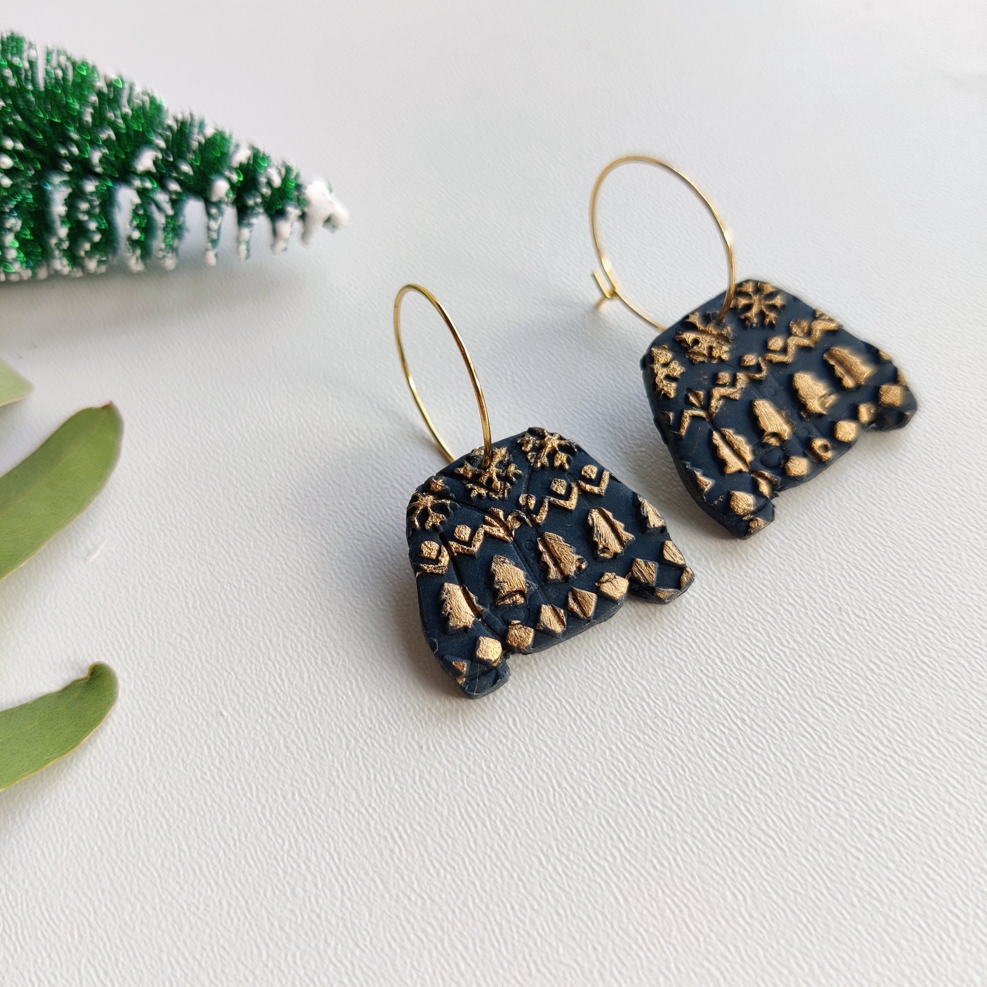 Holiday ungly christmas sweater | Handmade Polymer Clay Earrings | Christmas Earrings | Winter Earrings | Women’s Jewelry | xmas Earrings