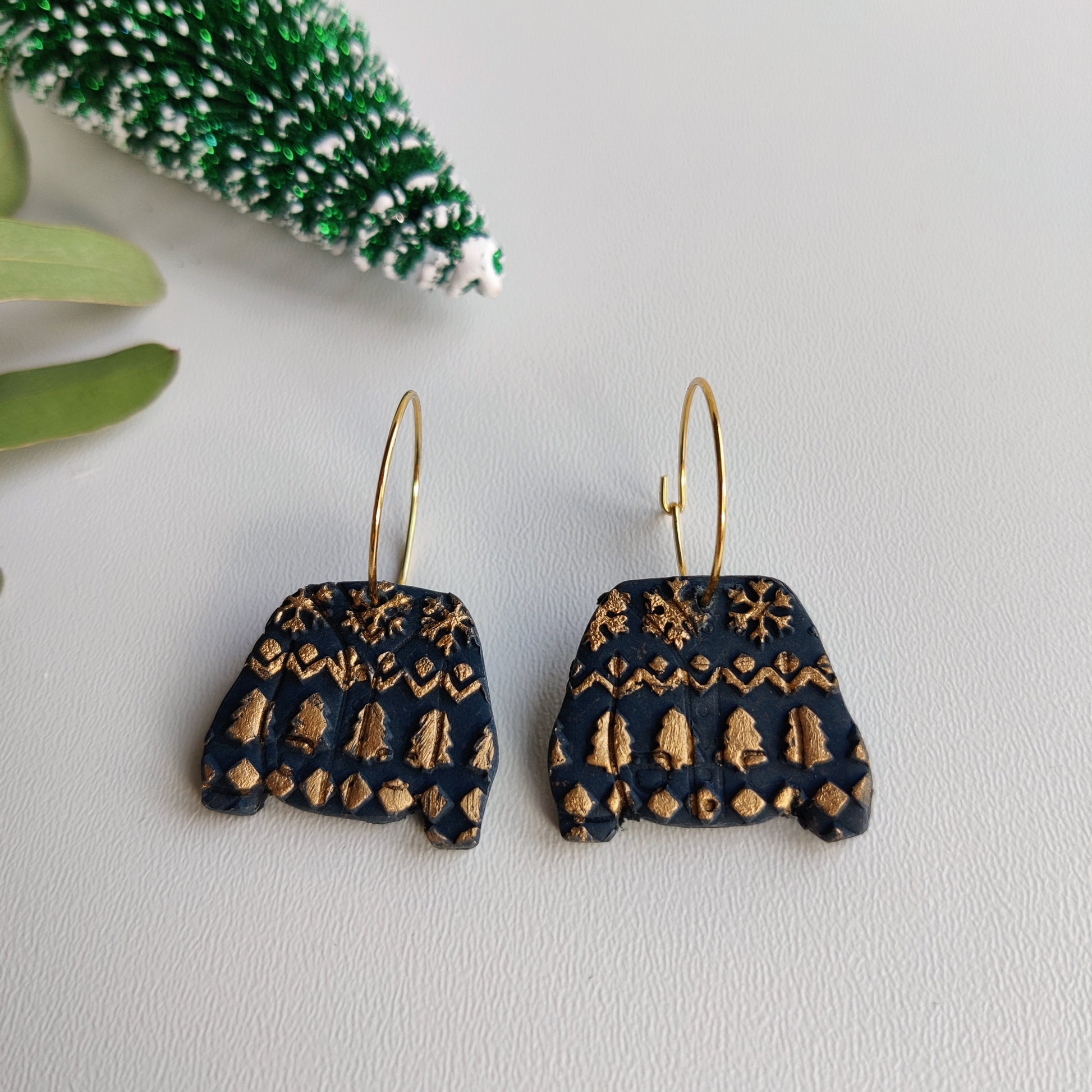 Holiday ungly christmas sweater | Handmade Polymer Clay Earrings | Christmas Earrings | Winter Earrings | Women’s Jewelry | xmas Earrings