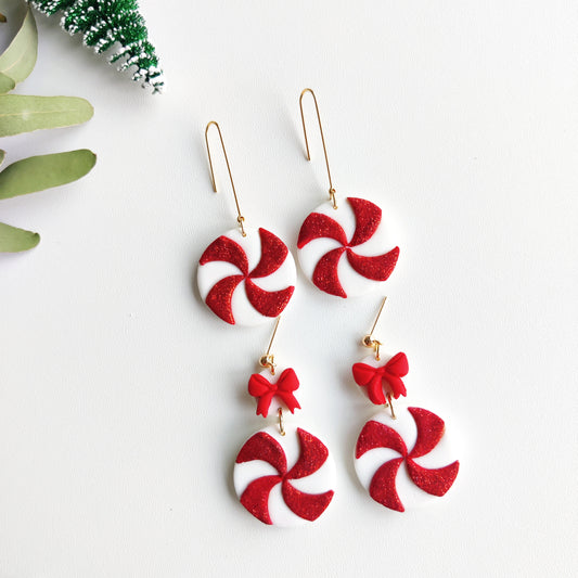 Christmas candy | Christmas collection | floral earrings | earrings | polymer clay earrings | christmas | gifts for her | handmade earrings