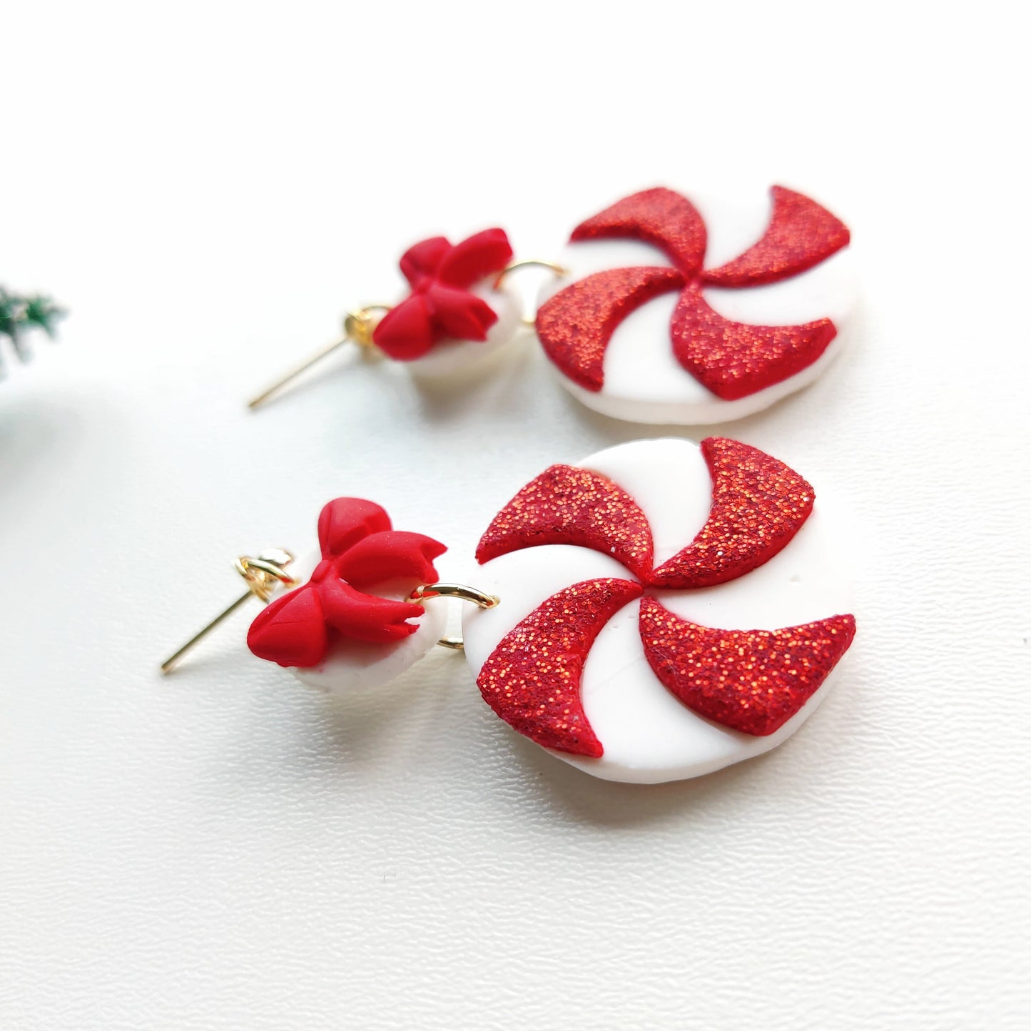 Christmas candy | Christmas collection | floral earrings | earrings | polymer clay earrings | christmas | gifts for her | handmade earrings