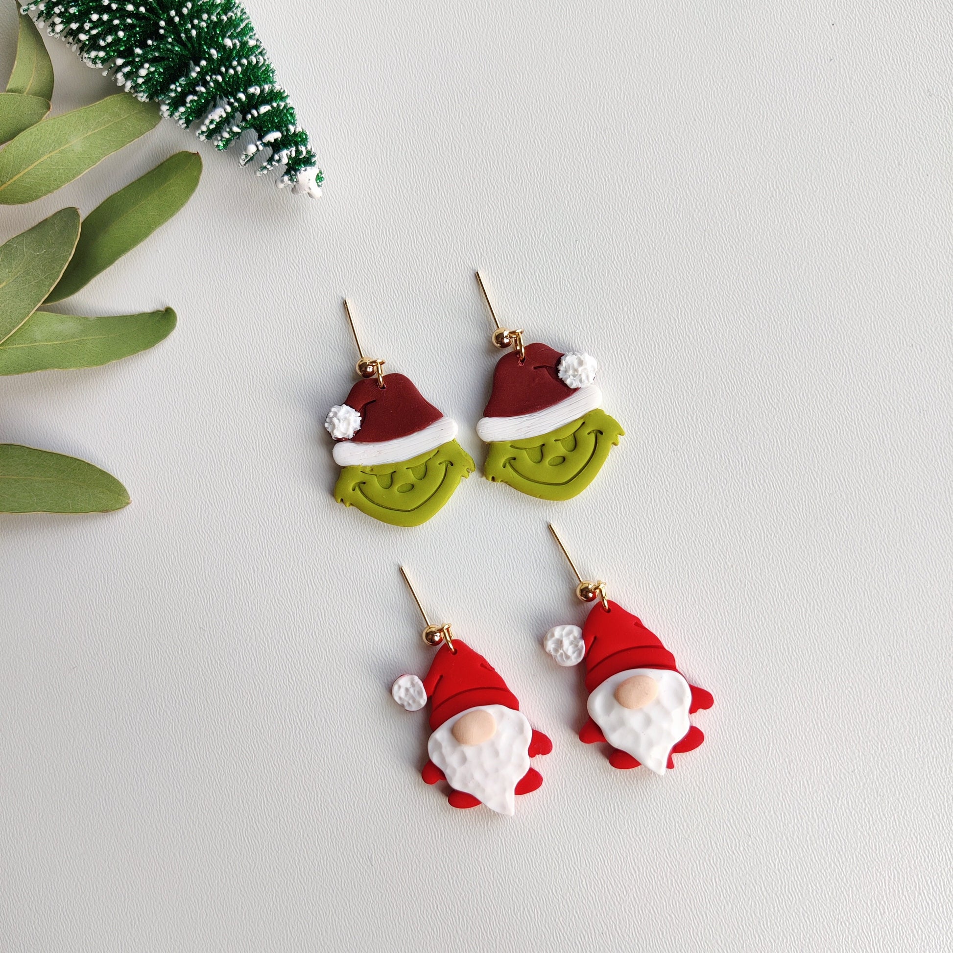 Holiday Gnomes 2023 | Handmade Polymer Clay Earrings | Christmas Earrings | Winter Earrings | Women’s Jewelry | xmas Earrings