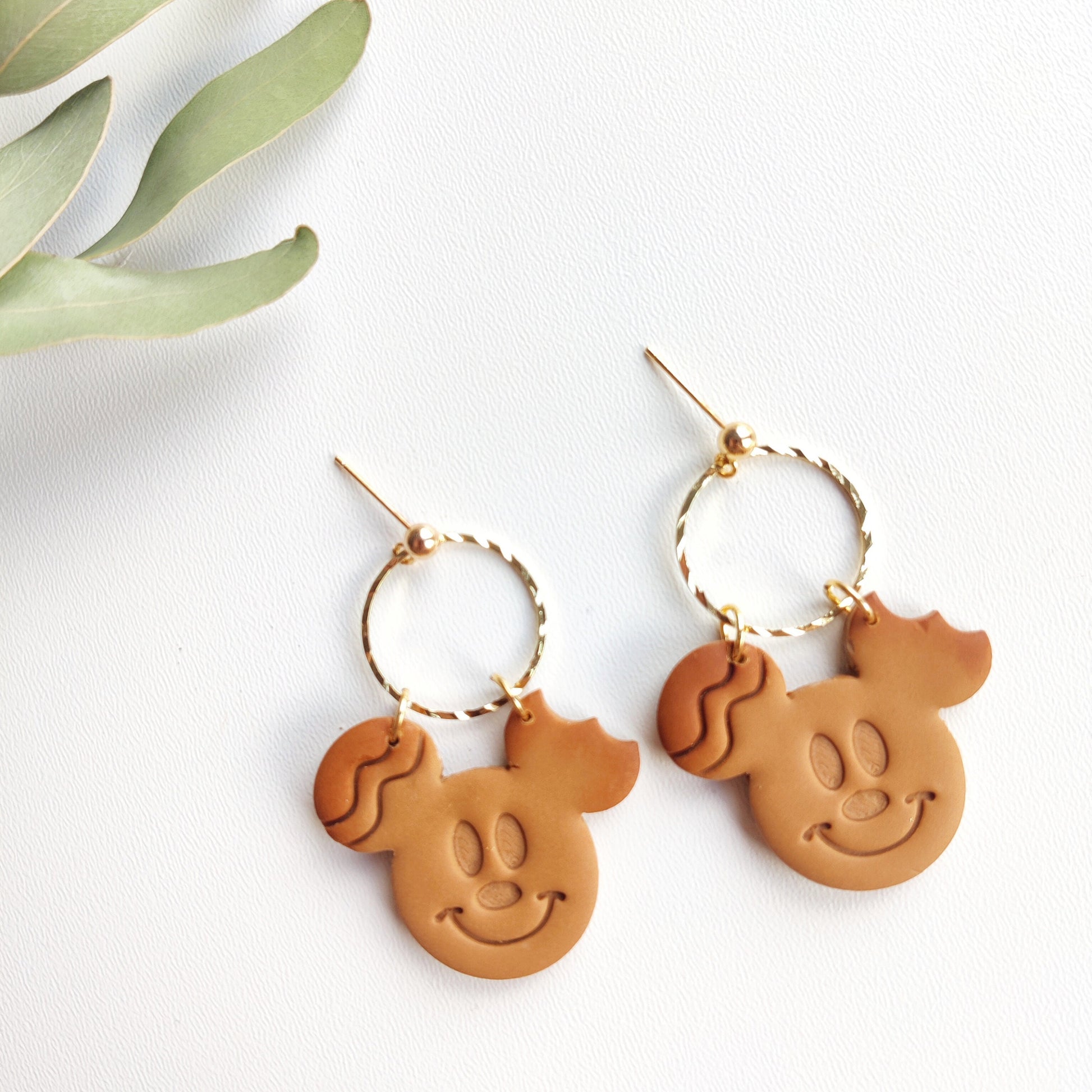 Christmas | Polymer Clay | Statement earrings | Christmas Tree | Holly Leaf | gingerbread | Polymer clay and 14 k Gold Plated Earrings |