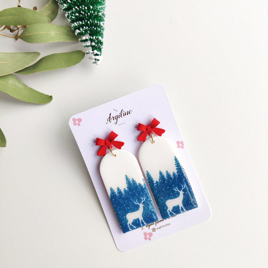 Christmas | Polymer Clay | Statement earrings | Christmas Tree | Holly Leaf | Earrings | Polymer clay and 14 k Gold Plated Earrings |