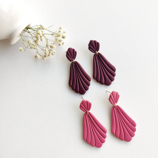 Statement Earrings | Valentine's Day Earrings | Polymer Clay Earrings | Clay Earrings | Floral Earrings | Pink | Handmade Jewellery | Gift