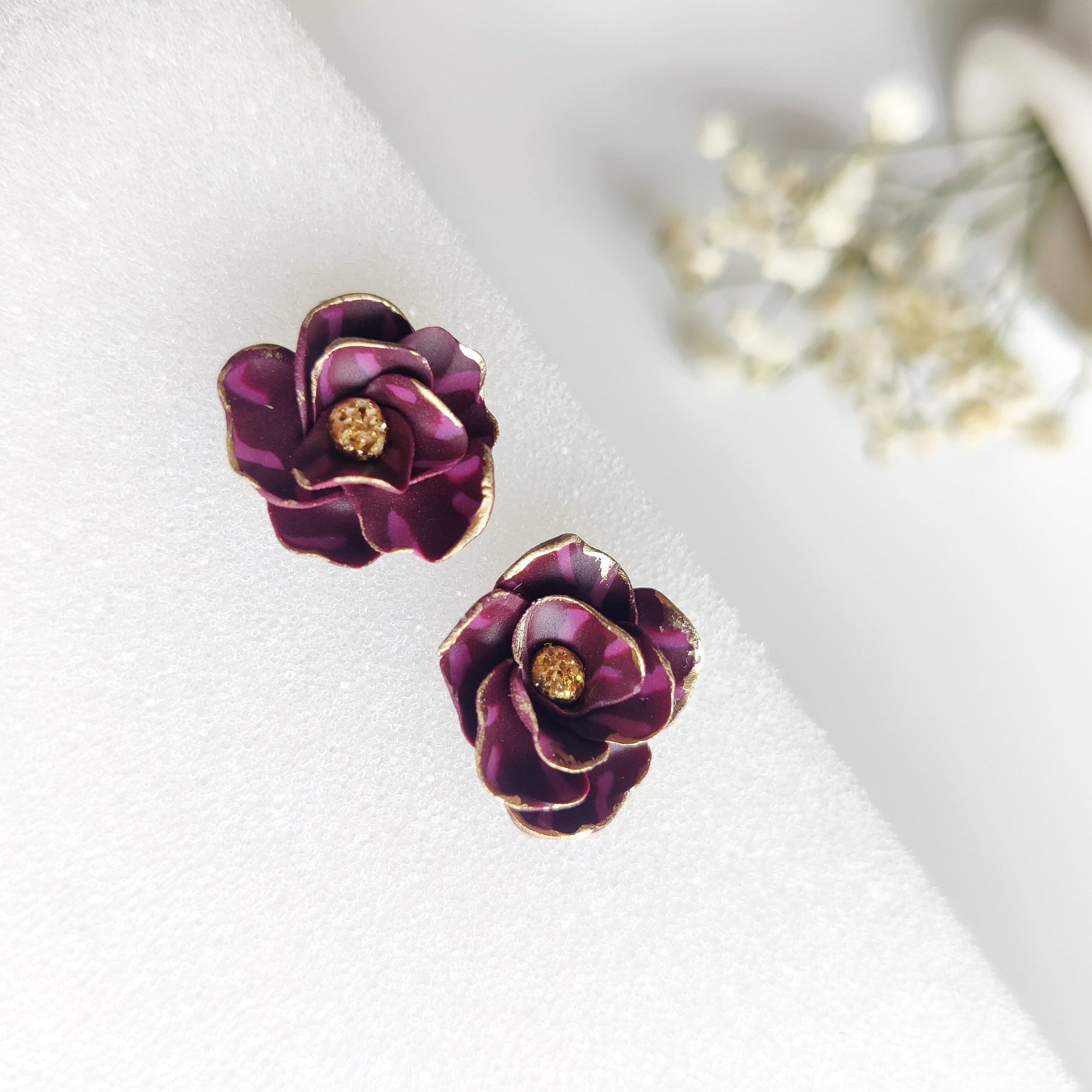 Floral Earrings | Valentine's Day Earrings | Polymer Clay Earrings | Clay Earrings | Floral Earrings | Pink | Handmade Jewellery | Gift