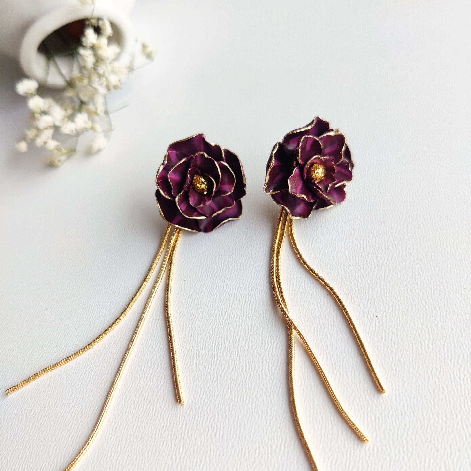Floral Earrings | Valentine's Day Earrings | Polymer Clay Earrings | Clay Earrings | Floral Earrings | Pink | Handmade Jewellery | Gift