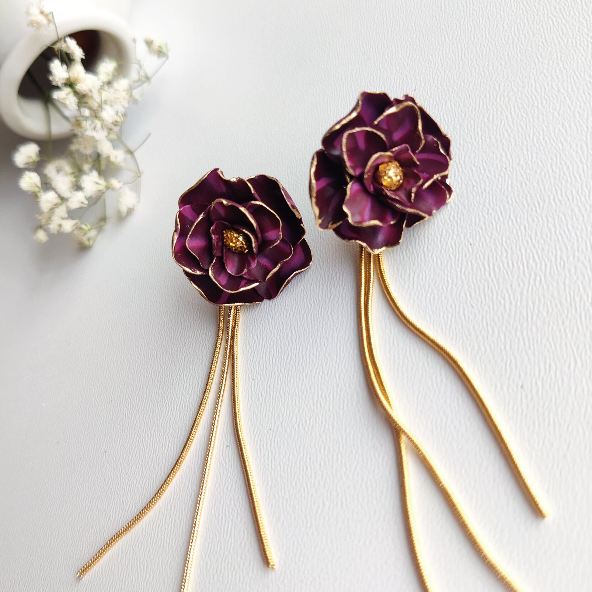 Floral Earrings | Valentine's Day Earrings | Polymer Clay Earrings | Clay Earrings | Floral Earrings | Pink | Handmade Jewellery | Gift